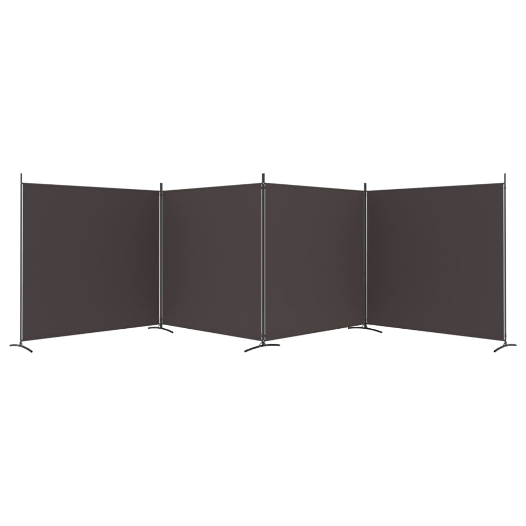 4 paneles barna szövet térelválasztó 698x180 cm 4 paneles barna szövet térelválasztó 698x180 cm