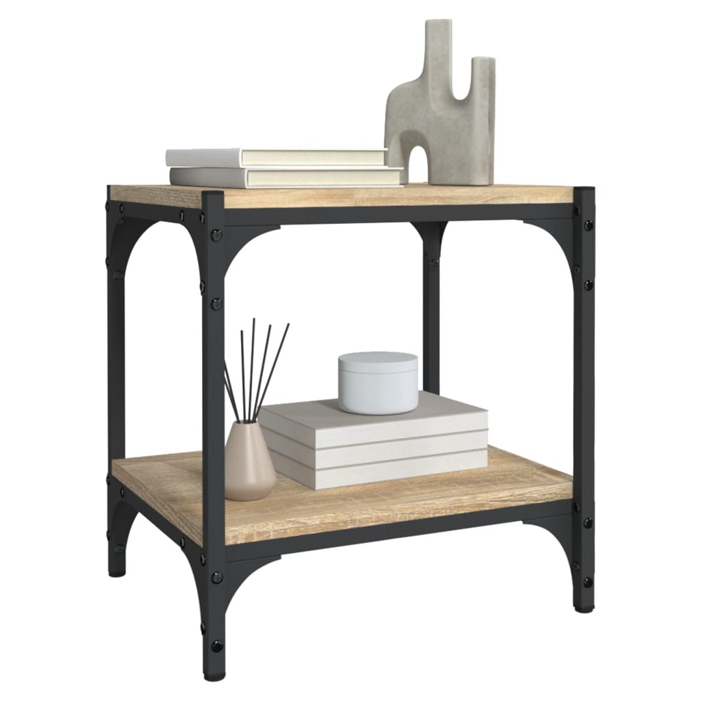 Sonoma tölgy színű szerelt fa és acél tv-szekrény 40x33x41 cm