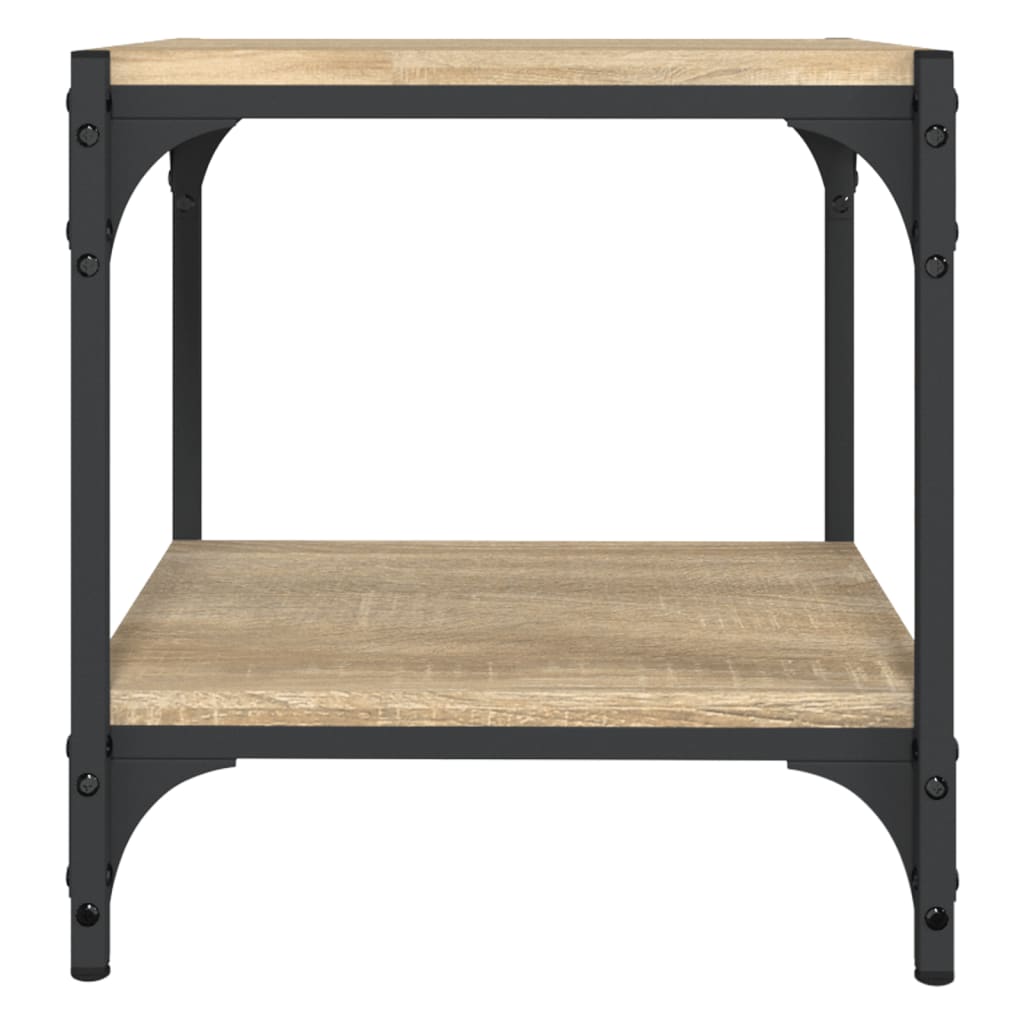 Sonoma tölgy színű szerelt fa és acél tv-szekrény 40x33x41 cm