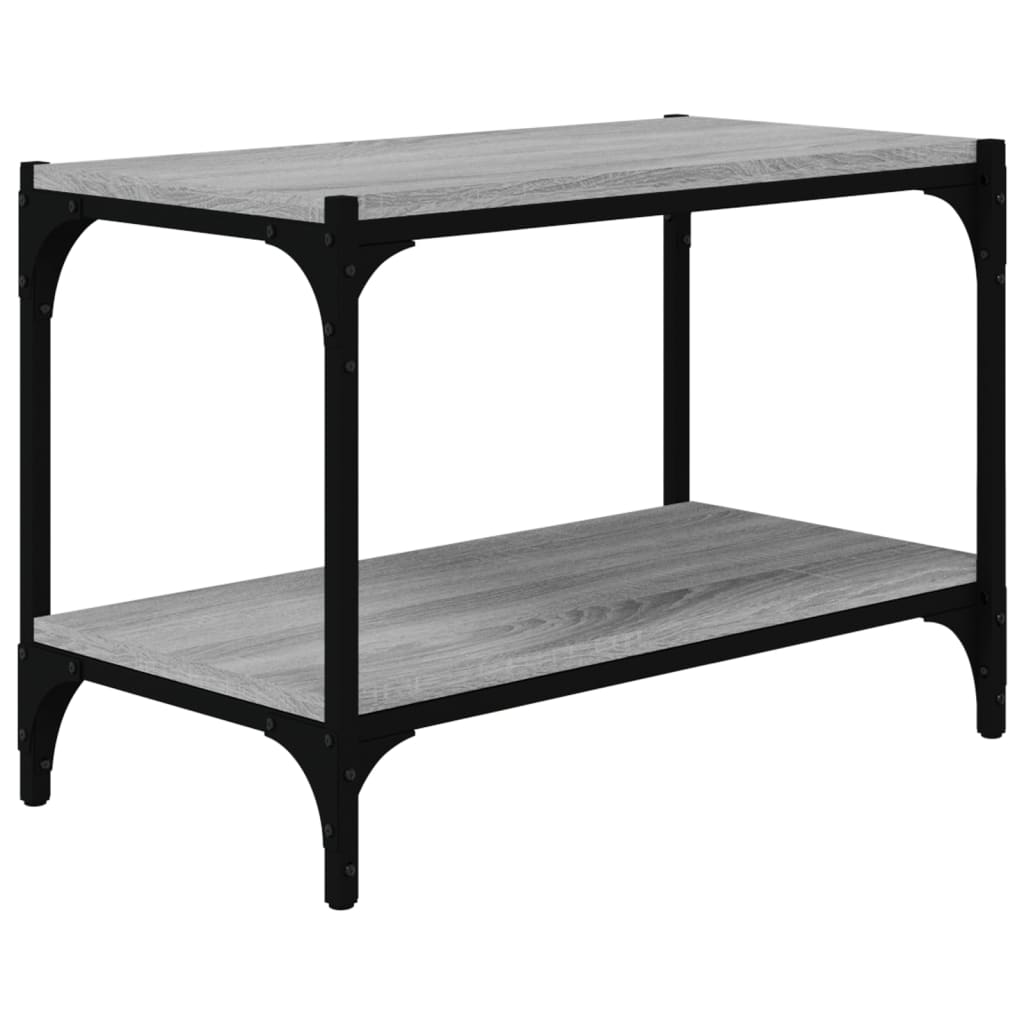 Szürke sonoma színű szerelt fa és acél tv-szekrény 60x33x41 cm Szürke sonoma színű szerelt fa és acél tv-szekrény 60x33x41 cm