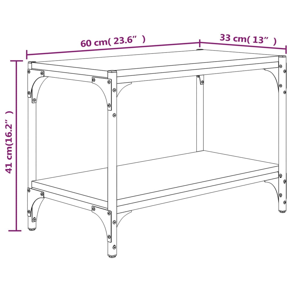 Barna tölgyszínű szerelt fa tv-szekrény 60x33x41 cm Barna tölgyszínű szerelt fa tv-szekrény 60x33x41 cm