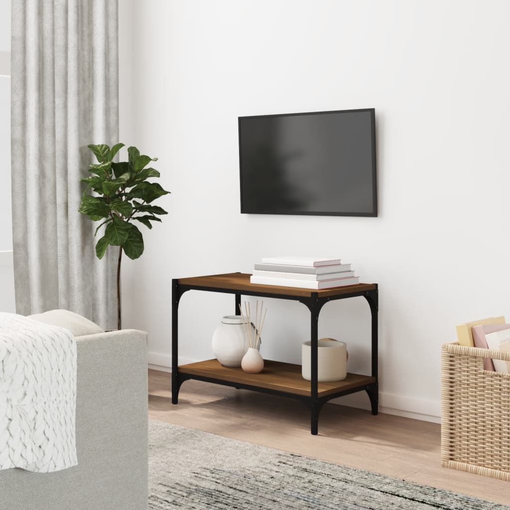 Barna tölgyszínű szerelt fa tv-szekrény 60x33x41 cm Barna tölgyszínű szerelt fa tv-szekrény 60x33x41 cm