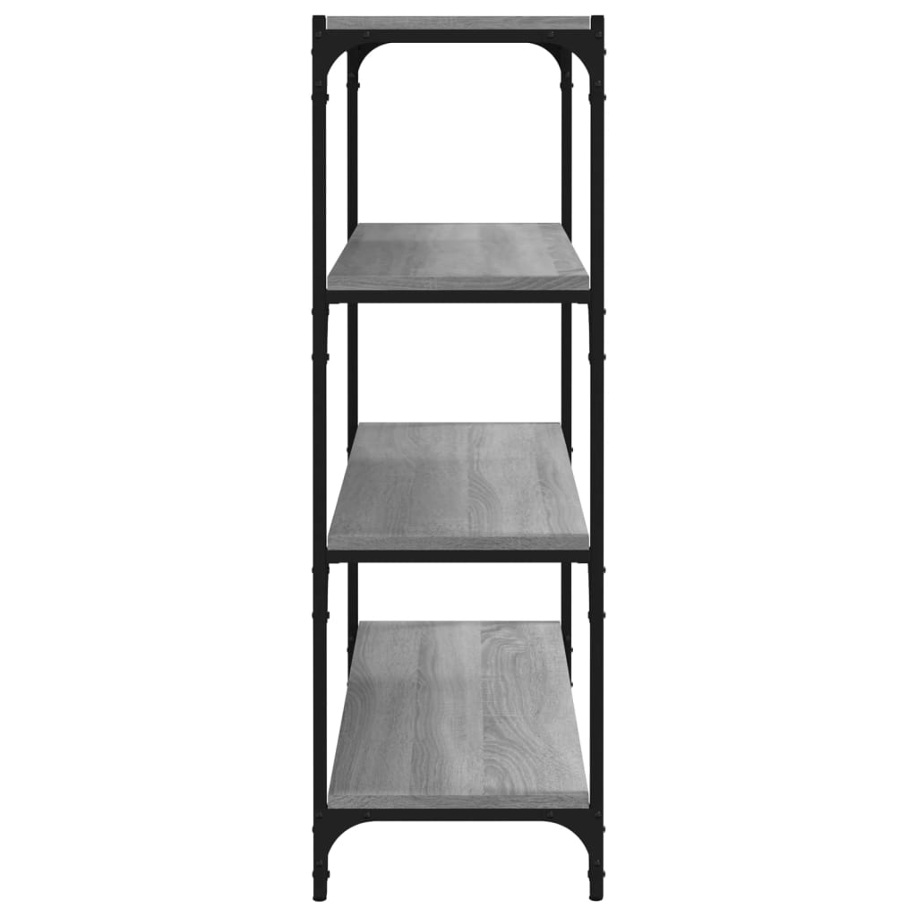 Szürke sonoma színű szerelt fa/acél könyvszekrény 80x33x100 cm Szürke sonoma színű szerelt fa/acél könyvszekrény 80x33x100 cm