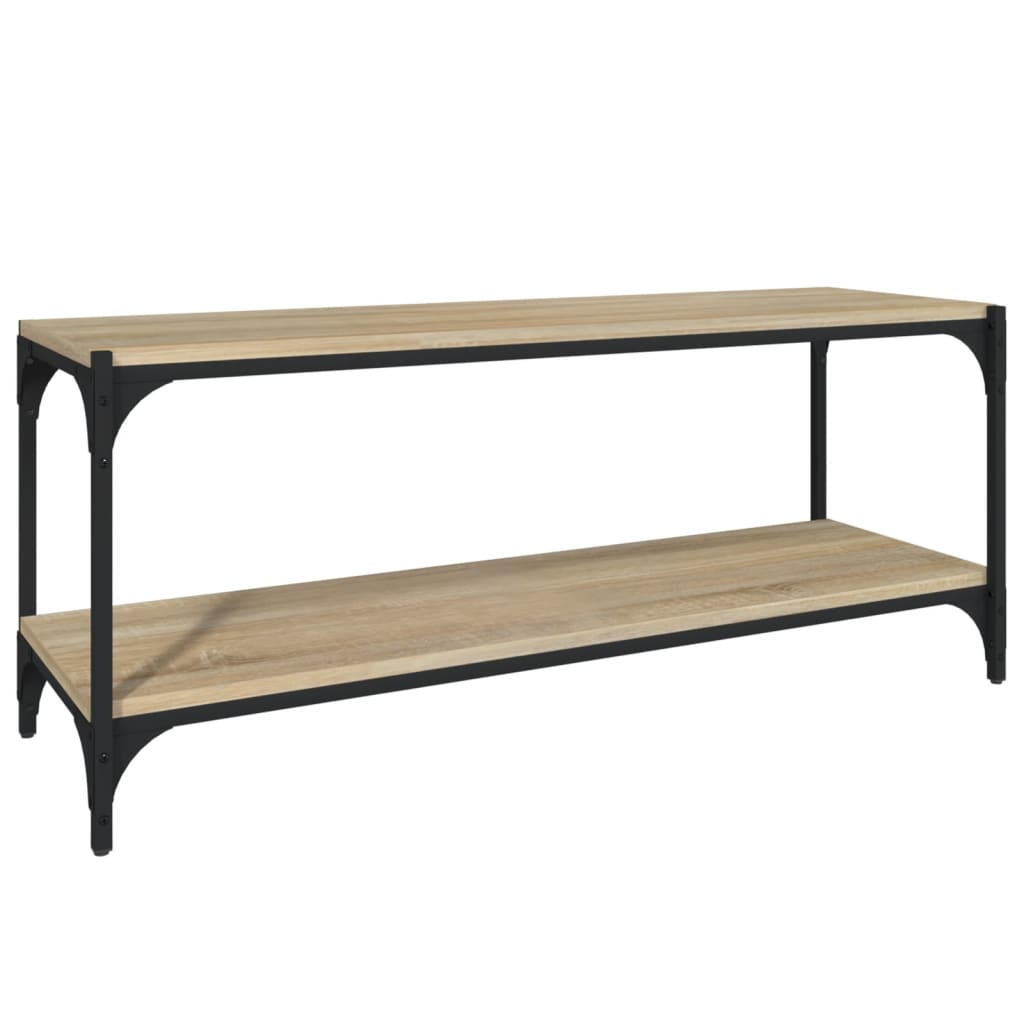 Sonoma tölgy színű szerelt fa és acél tv-szekrény 100x33x41 cm