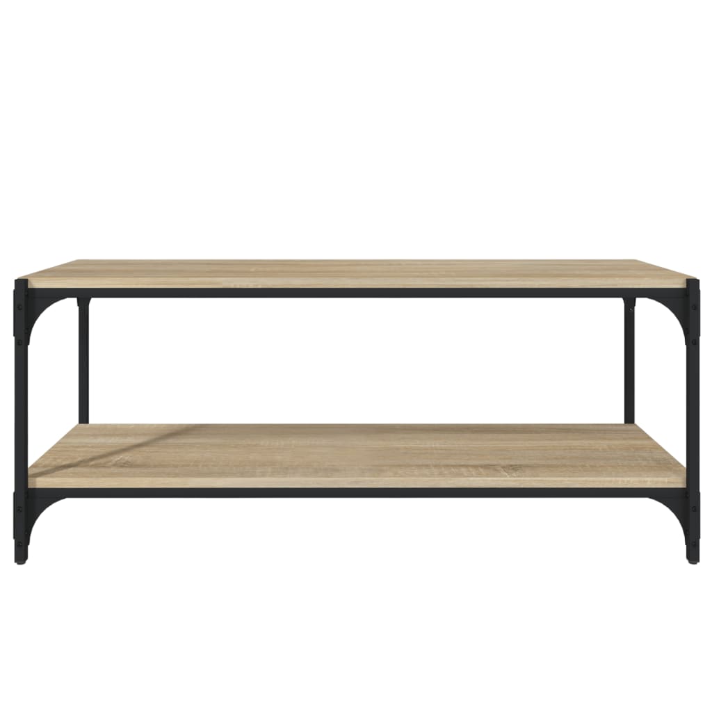 Sonoma tölgy színű szerelt fa és acél tv-szekrény 100x33x41 cm