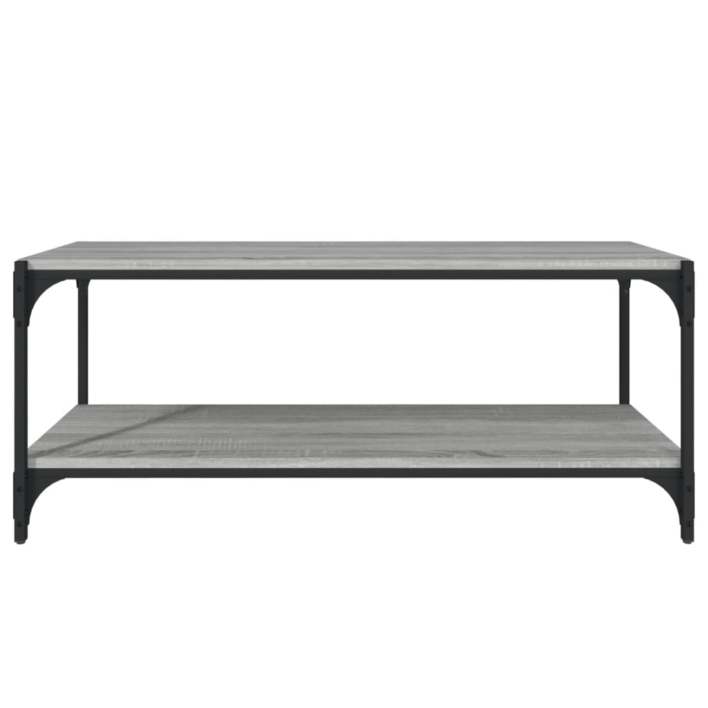 Szürke sonoma színű szerelt fa és acél tv-szekrény 100x33x41 cm