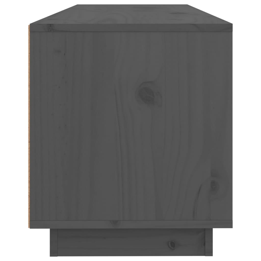 Szürke tömör fenyőfa tv-szekrény 100x34x40 cm Szürke tömör fenyőfa tv-szekrény 100x34x40 cm