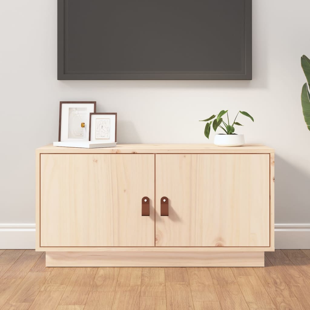 Tömör fenyőfa tv-szekrény 80 x 34 x 40 cm