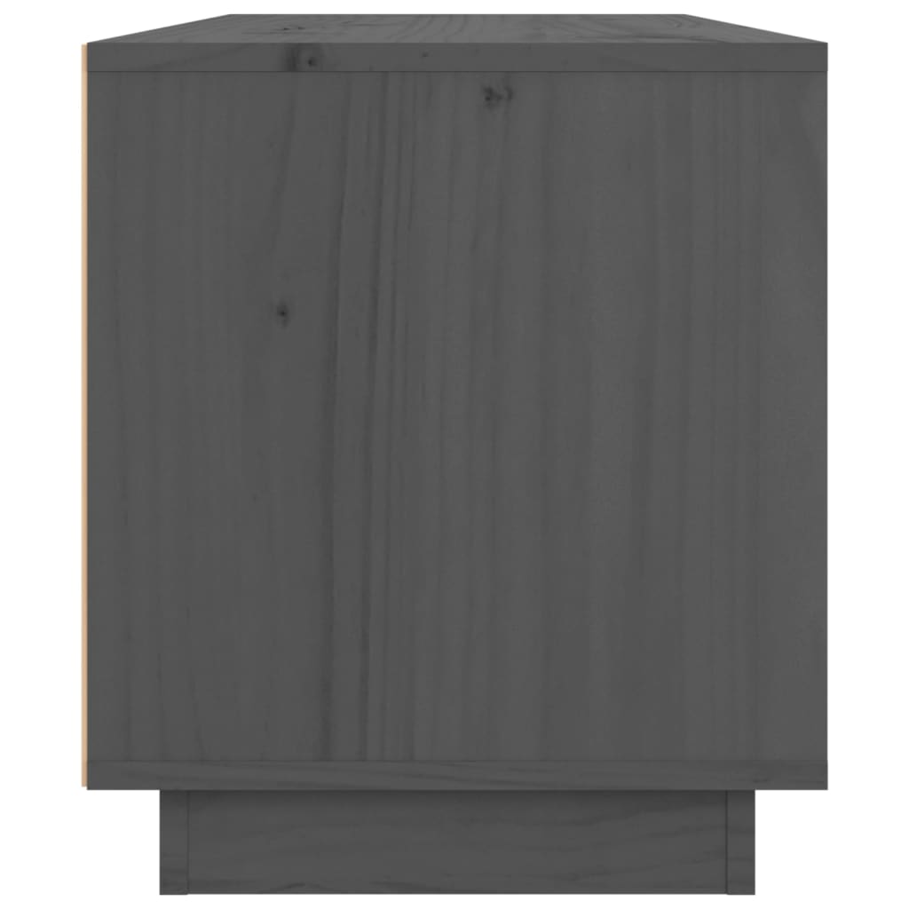 Szürke tömör fenyőfa tv-szekrény 80 x 34 x 40 cm Szürke tömör fenyőfa tv-szekrény 80 x 34 x 40 cm