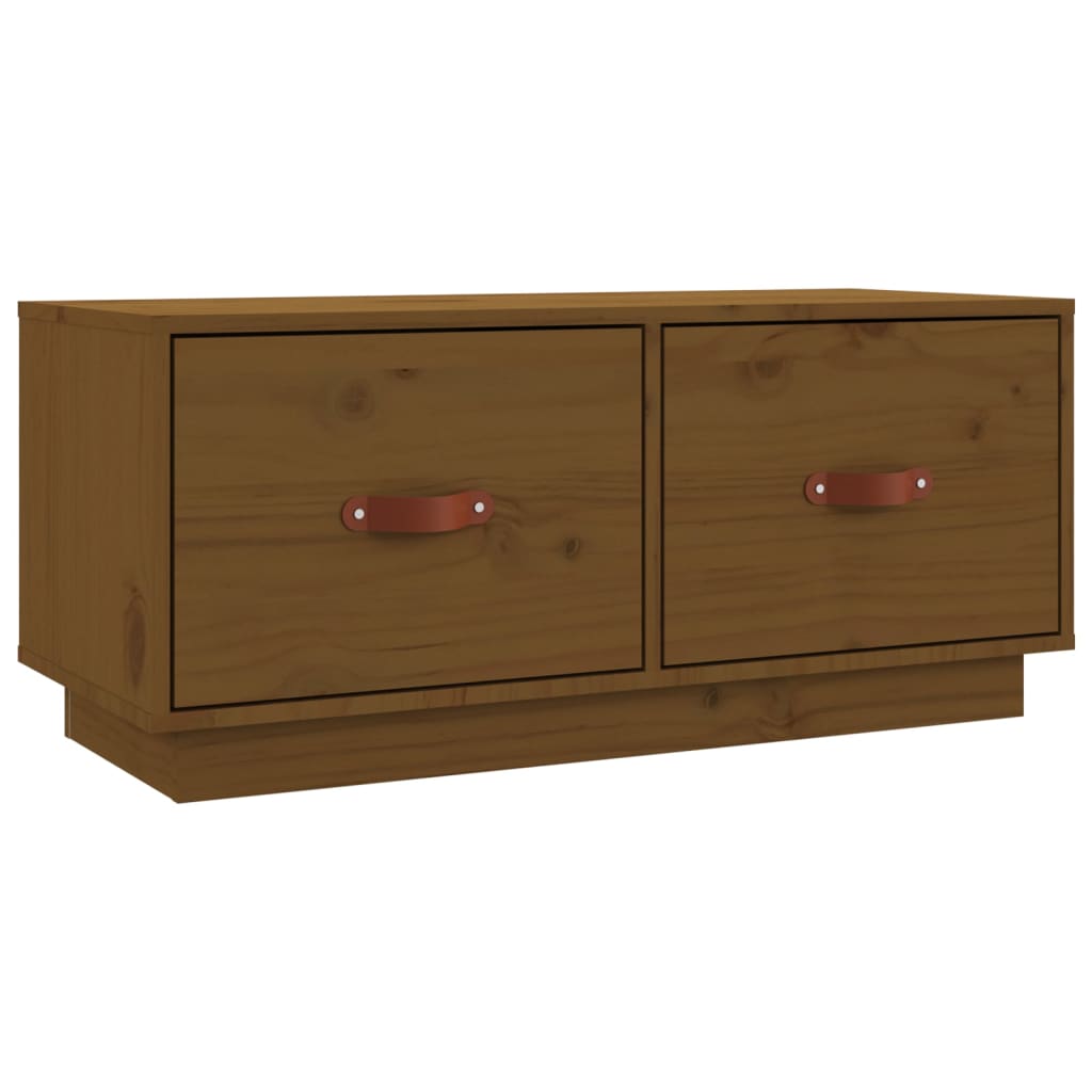 Mézbarna tömör fenyőfa tv-szekrény 80 x 34 x 35 cm Mézbarna tömör fenyőfa tv-szekrény 80 x 34 x 35 cm