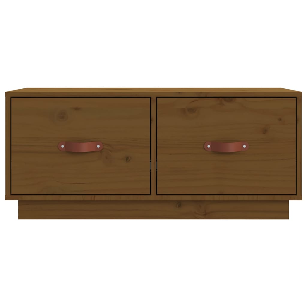 Mézbarna tömör fenyőfa tv-szekrény 80 x 34 x 35 cm Mézbarna tömör fenyőfa tv-szekrény 80 x 34 x 35 cm