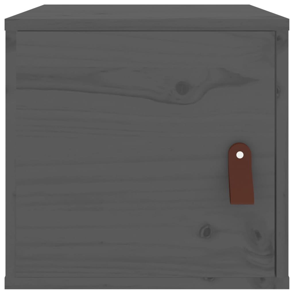 Szürke tömör fenyőfa faliszekrény 31,5 x 30 x 30 cm