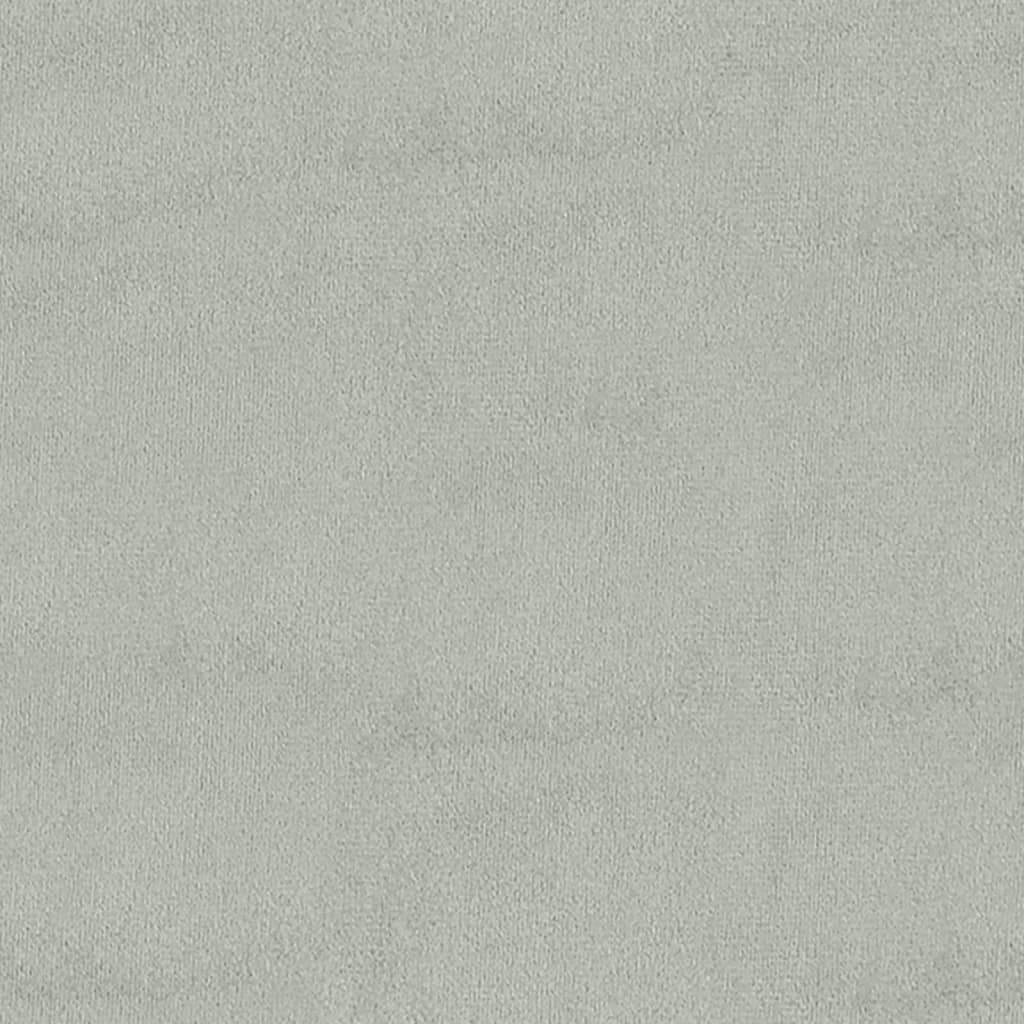 Világosszürke bársony tárolóülőke 110 x 45 x 49 cm