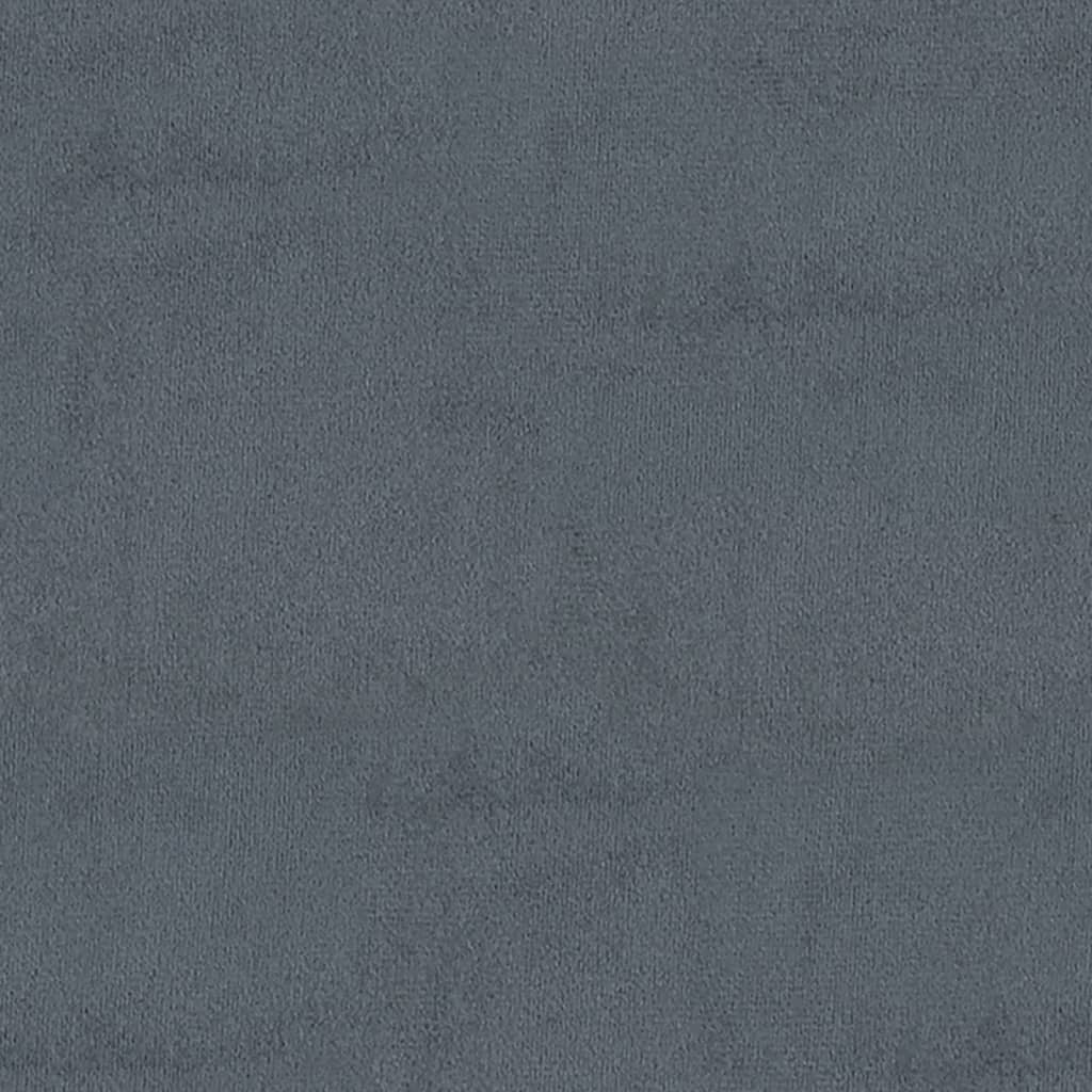 Sötétszürke bársony tárolóülőke 110 x 45 x 49 cm