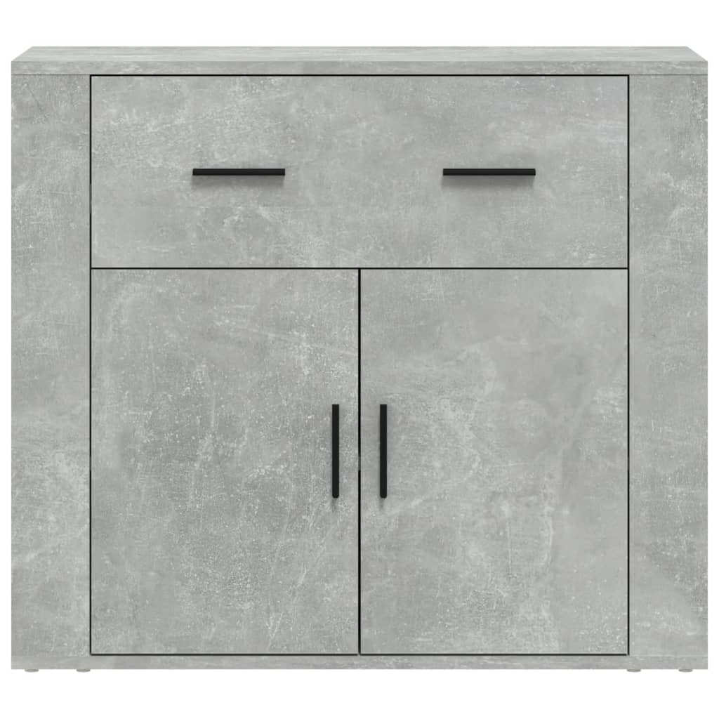 Betonszürke szerelt fa tálalószekrény 80x33x70 cm