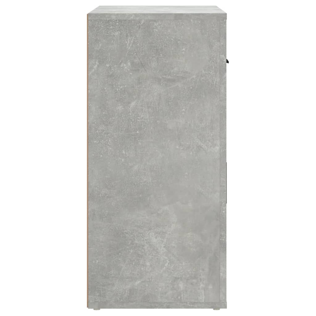 Betonszürke szerelt fa tálalószekrény 80x33x70 cm