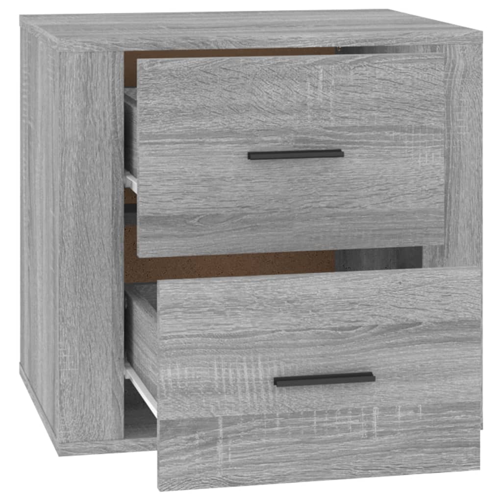 Szürke sonoma színű éjjeliszekrény 50x39x47 cm