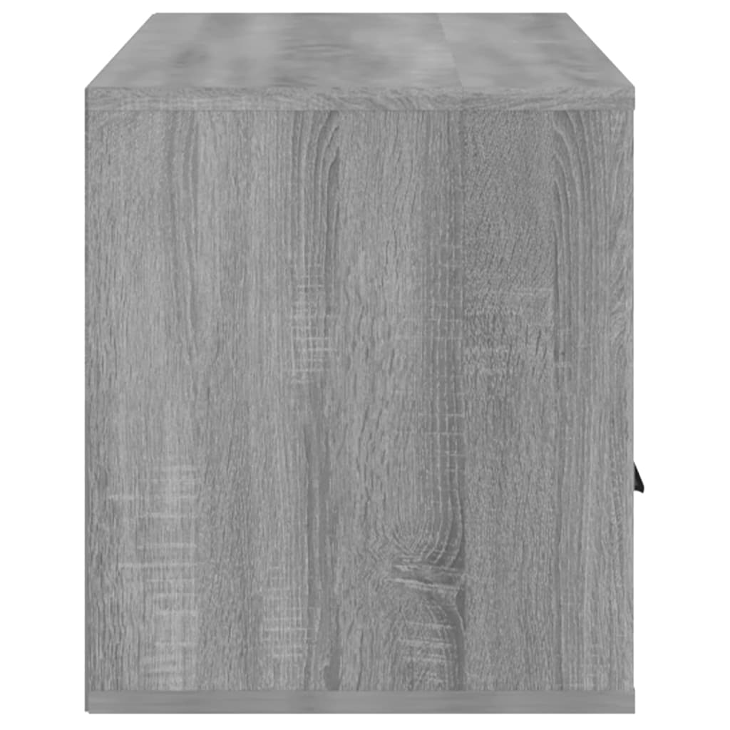Szürke sonoma színű szerelt fa tv-szekrény 100 x 35 x 40 cm