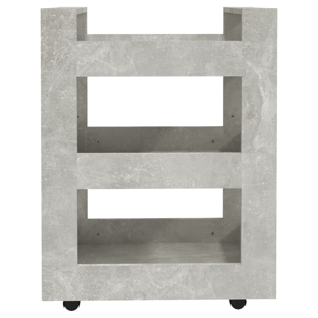 Betonszürke szerelt fa konyhai-kocsi 60 x 45 x 80 cm Betonszürke szerelt fa konyhai-kocsi 60 x 45 x 80 cm