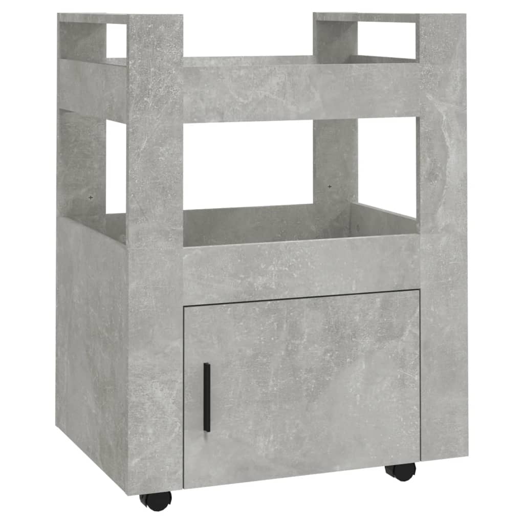 Betonszürke szerelt fa konyhai-kocsi 60 x 45 x 80 cm Betonszürke szerelt fa konyhai-kocsi 60 x 45 x 80 cm