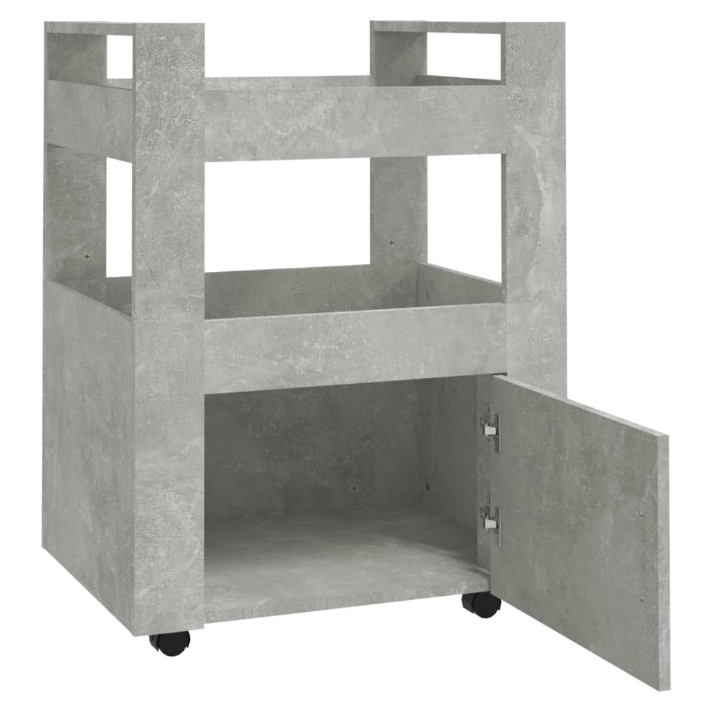 Betonszürke szerelt fa konyhai-kocsi 60 x 45 x 80 cm Betonszürke szerelt fa konyhai-kocsi 60 x 45 x 80 cm