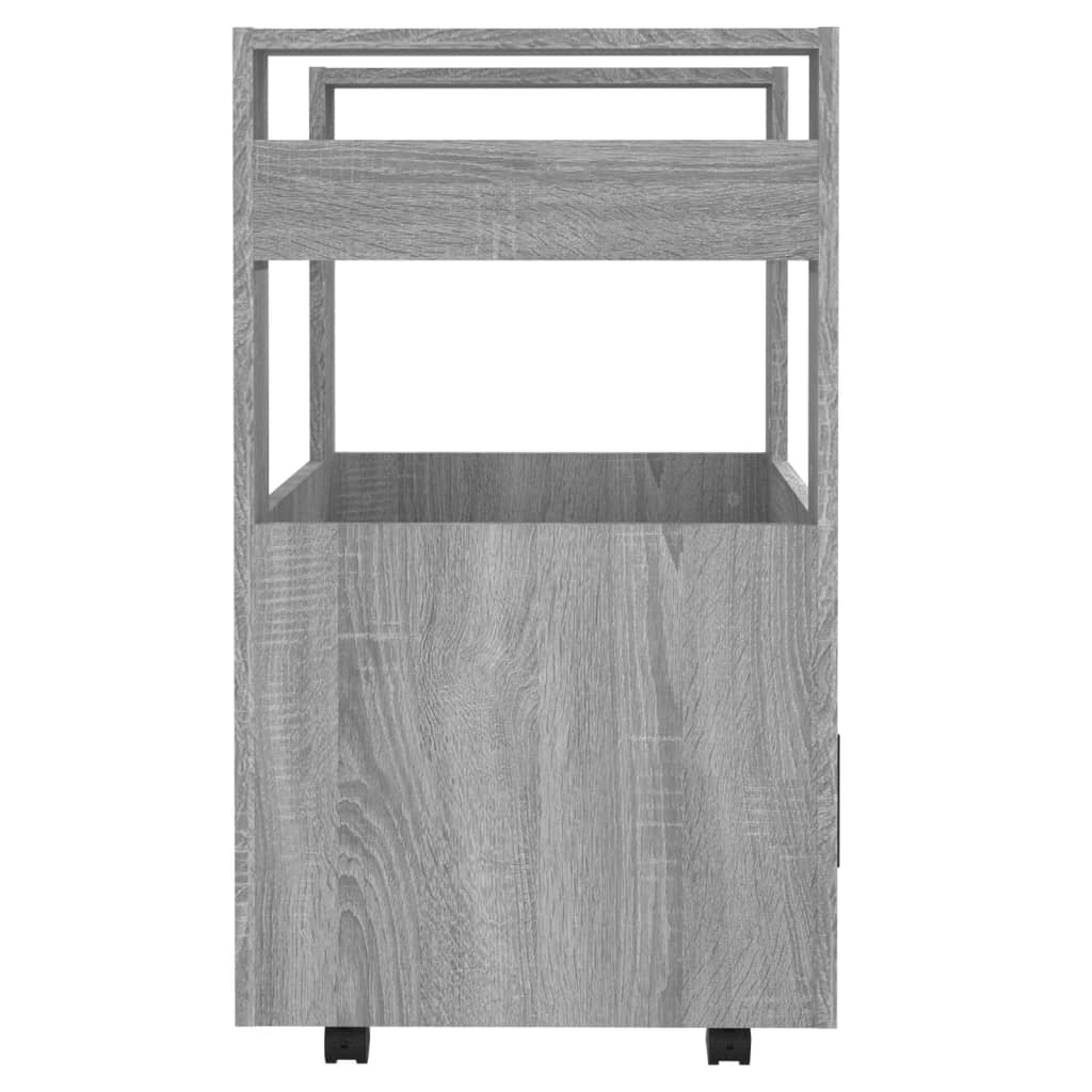 Szürke sonoma szerelt fa konyhai-kocsi 60 x 45 x 80 cm Szürke sonoma szerelt fa konyhai-kocsi 60 x 45 x 80 cm
