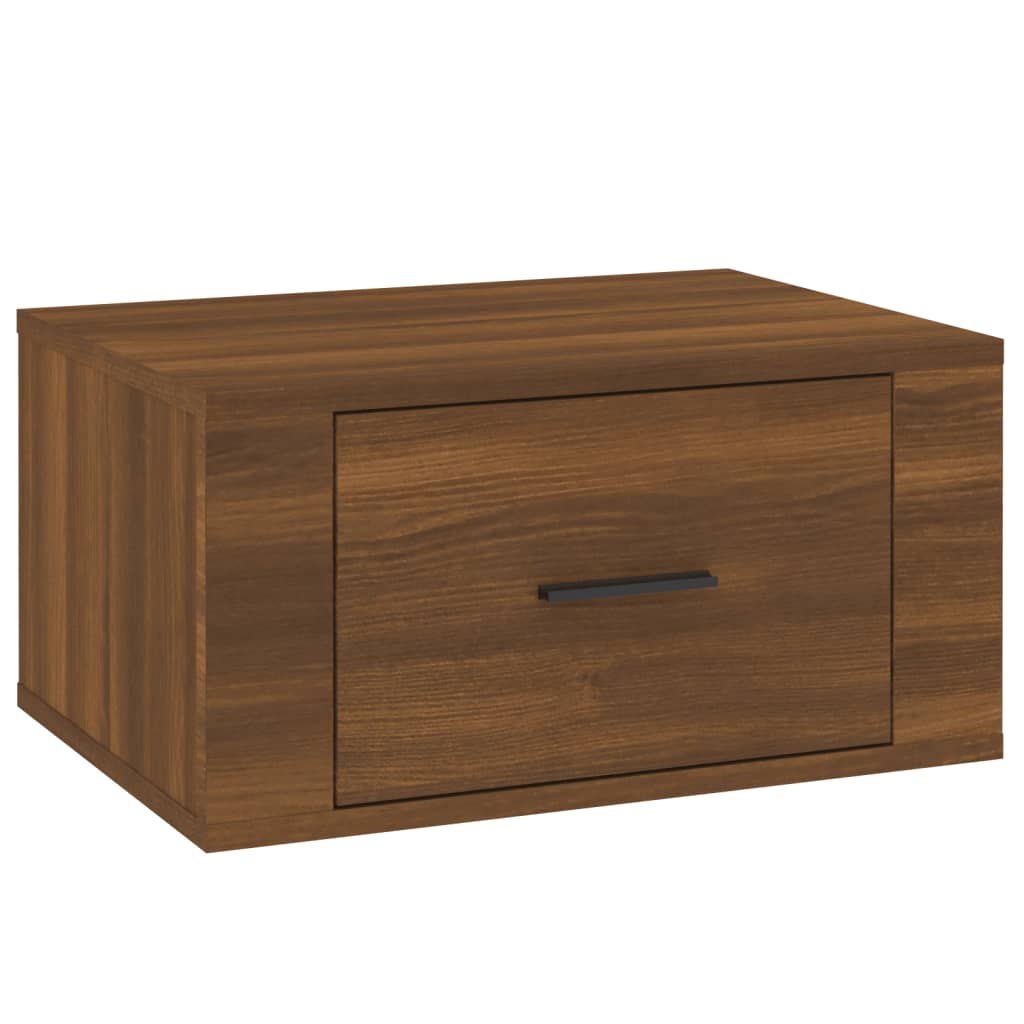 Barna tölgyszínű falra szerelhető éjjeliszekrény 50x36x25 cm Barna tölgyszínű falra szerelhető éjjeliszekrény 50x36x25 cm