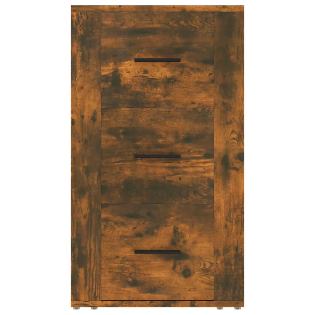 Füstös tölgy színű szerelt fa tálalószekrény 40x33x70 cm