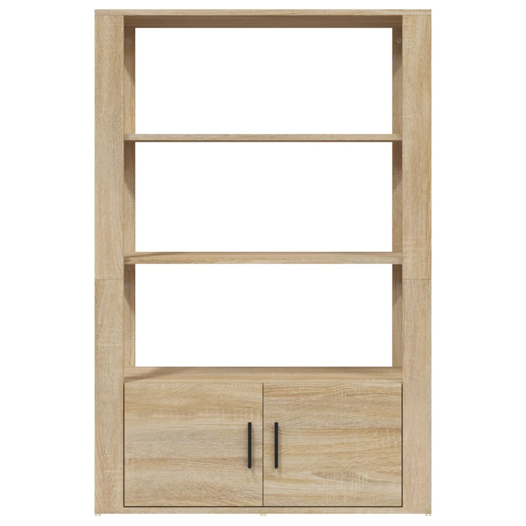 Sonoma-tölgyszínű szerelt fa tálalóasztal 80x30x119,5 cm