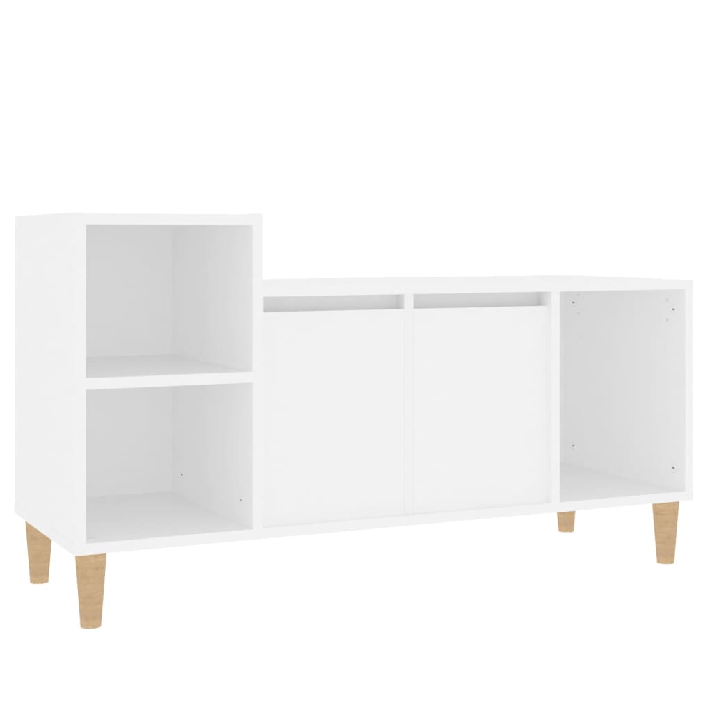Fehér szerelt fa tv-szekrény 100x35x55 cm
