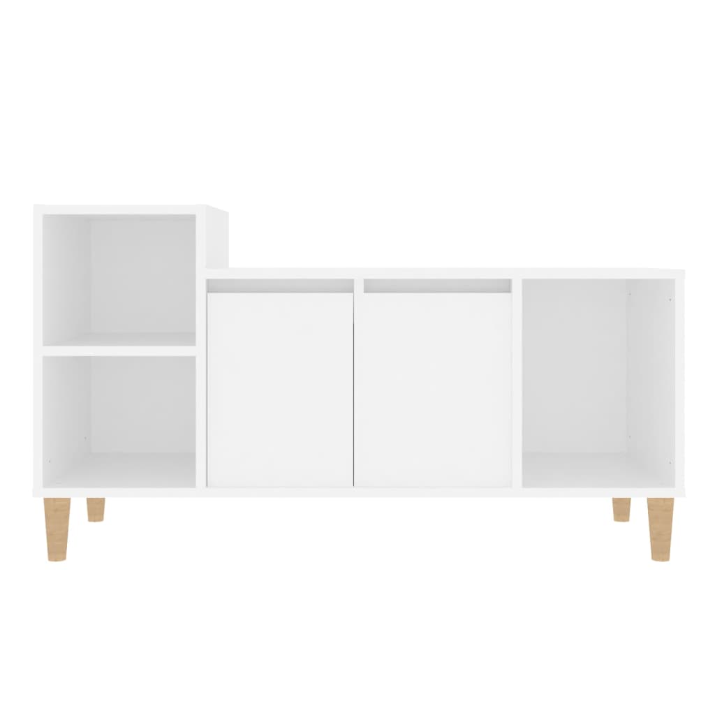Fehér szerelt fa tv-szekrény 100x35x55 cm