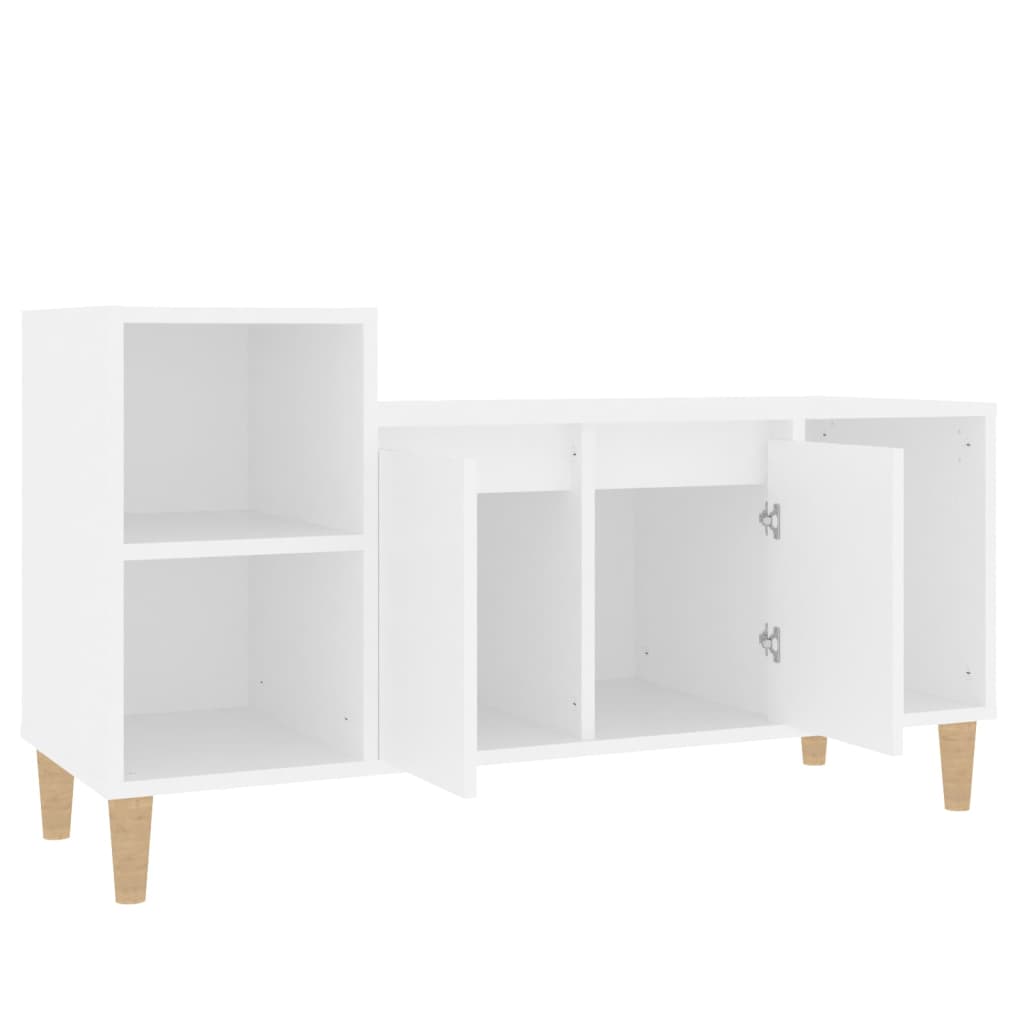 Fehér szerelt fa tv-szekrény 100x35x55 cm