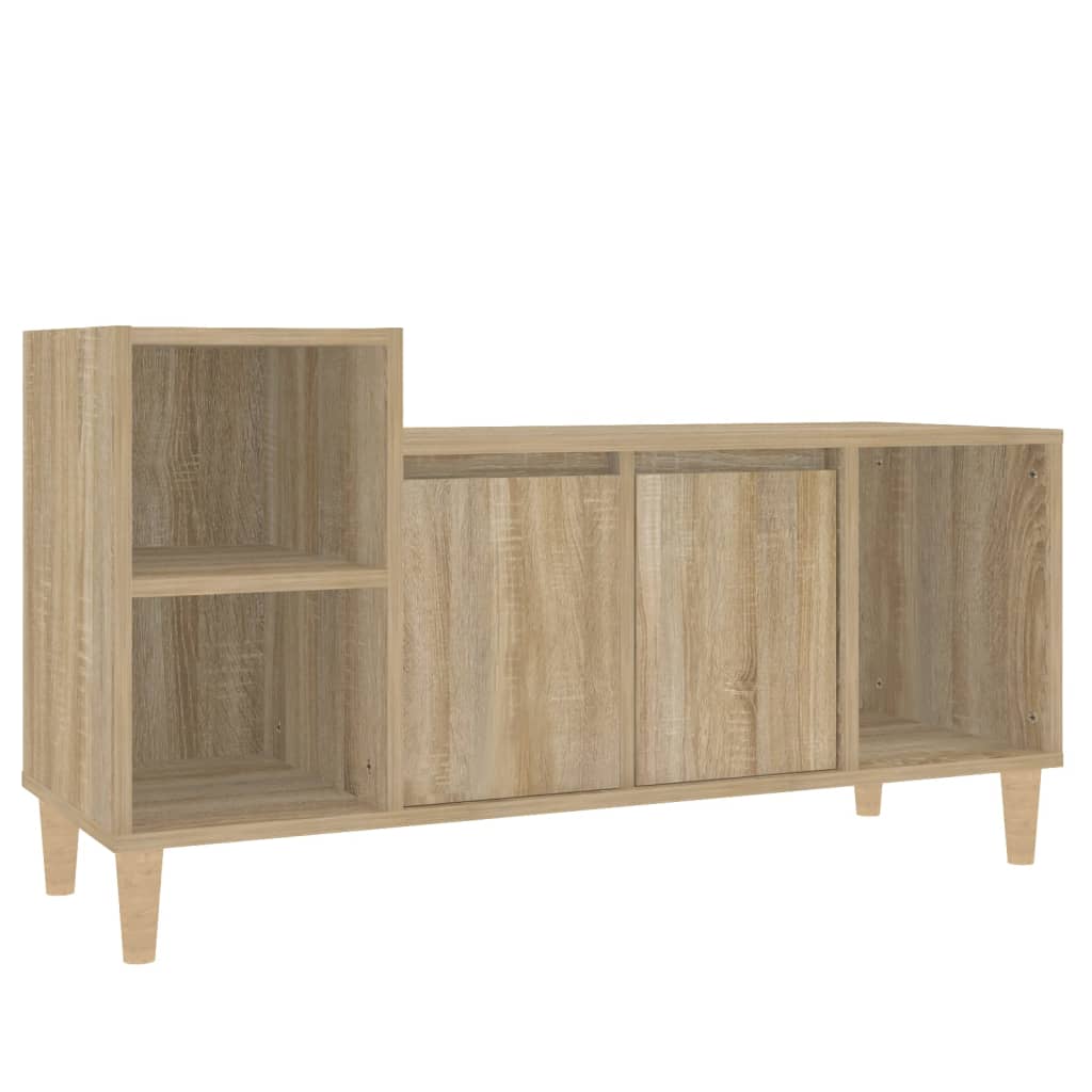 Sonoma tölgyszínű szerelt fa tv-szekrény 100x35x55 cm