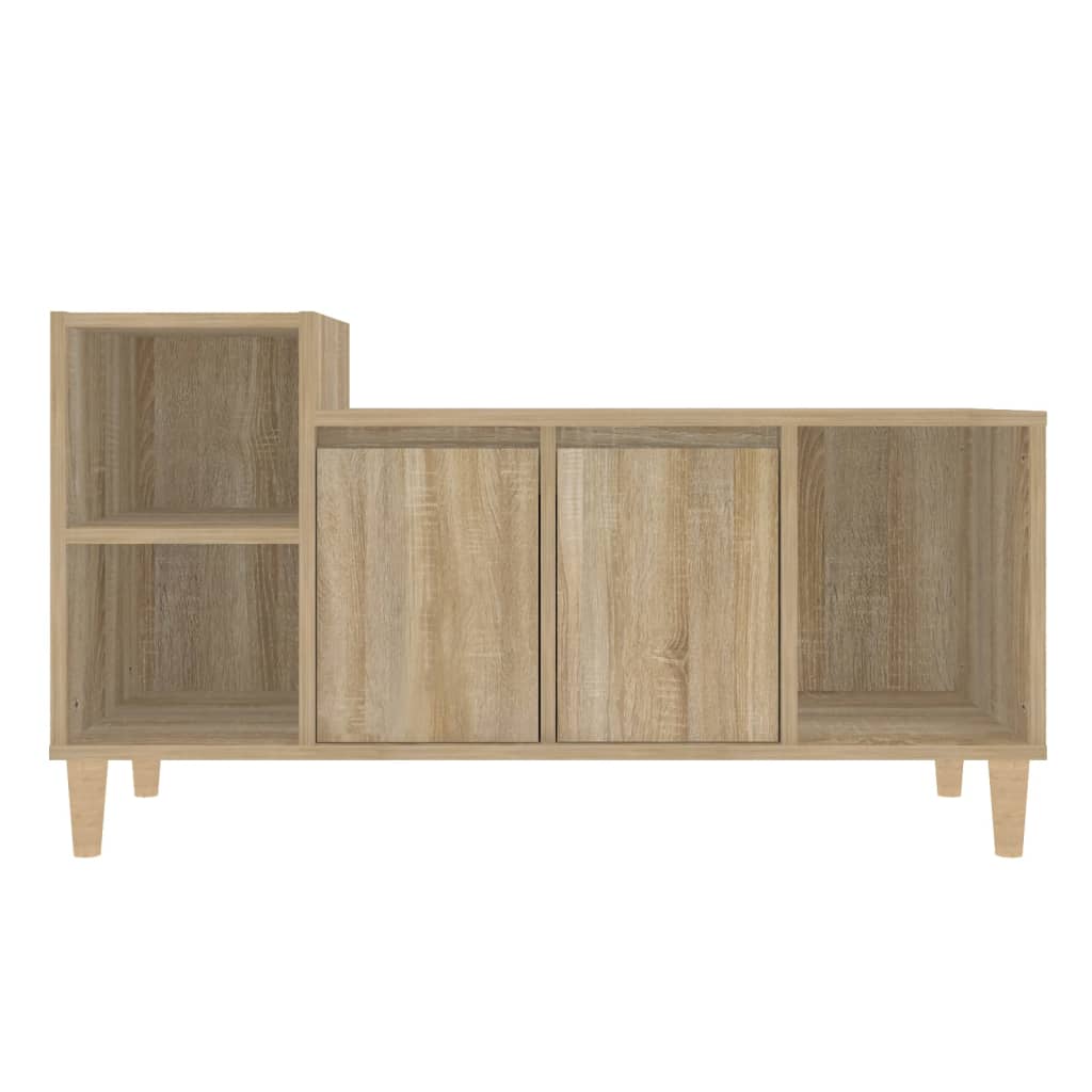 Sonoma tölgyszínű szerelt fa tv-szekrény 100x35x55 cm