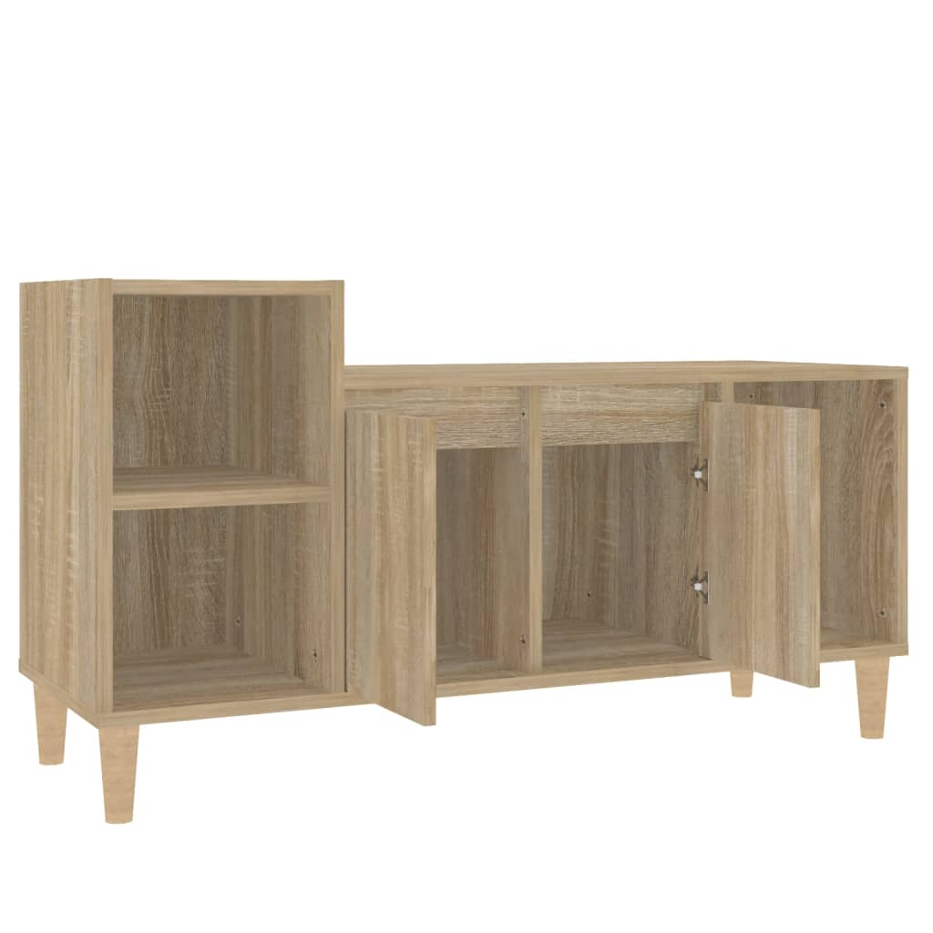 Sonoma tölgyszínű szerelt fa tv-szekrény 100x35x55 cm