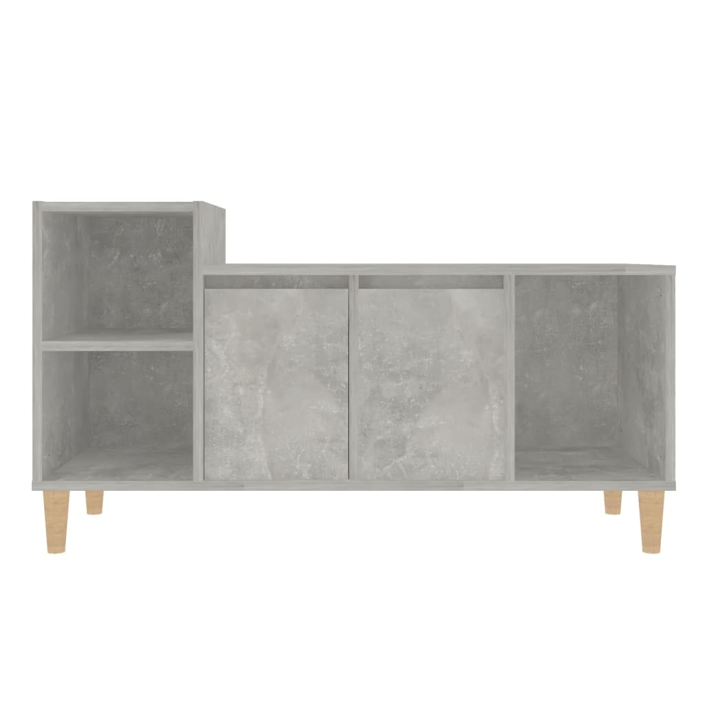 Betonszürke szerelt fa tv-szekrény 100 x 35 x 55 cm