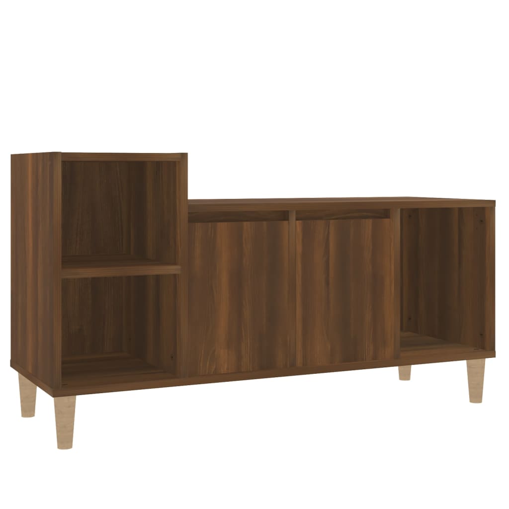 Barna tölgyszínű szerelt fa tv-szekrény 100x35x55 cm Barna tölgyszínű szerelt fa tv-szekrény 100x35x55 cm