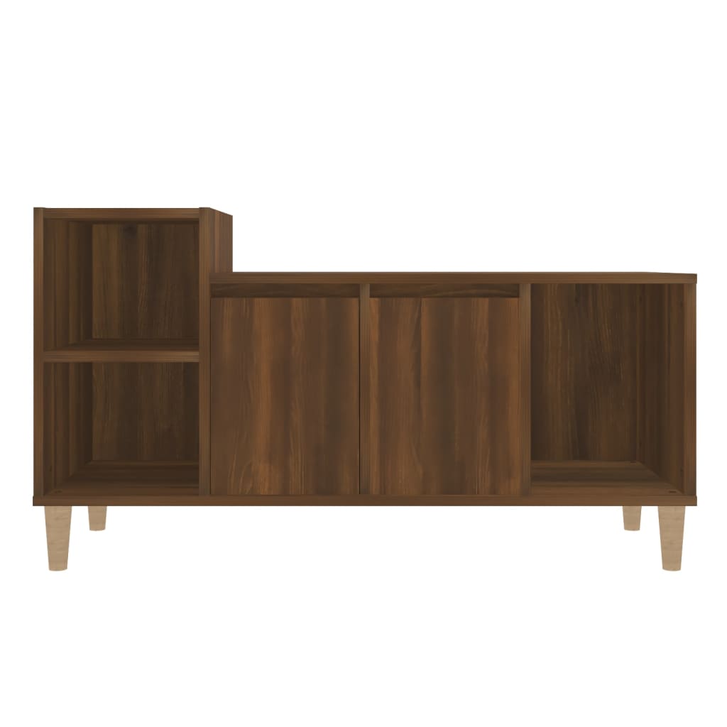 Barna tölgyszínű szerelt fa tv-szekrény 100x35x55 cm Barna tölgyszínű szerelt fa tv-szekrény 100x35x55 cm