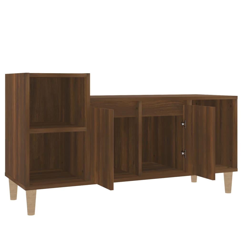 Barna tölgyszínű szerelt fa tv-szekrény 100x35x55 cm Barna tölgyszínű szerelt fa tv-szekrény 100x35x55 cm