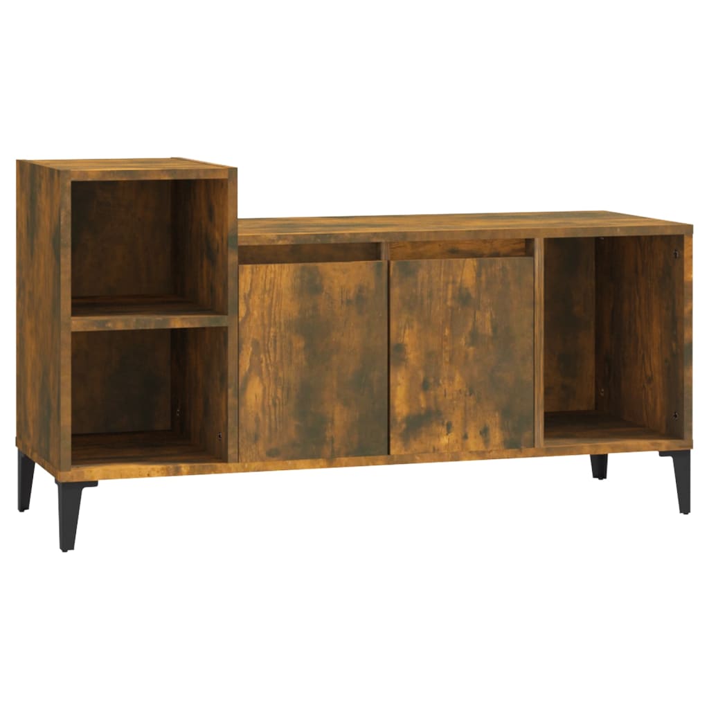 Füstös tölgyszínű szerelt fa tv-szekrény 100x35x55 cm Füstös tölgyszínű szerelt fa tv-szekrény 100x35x55 cm