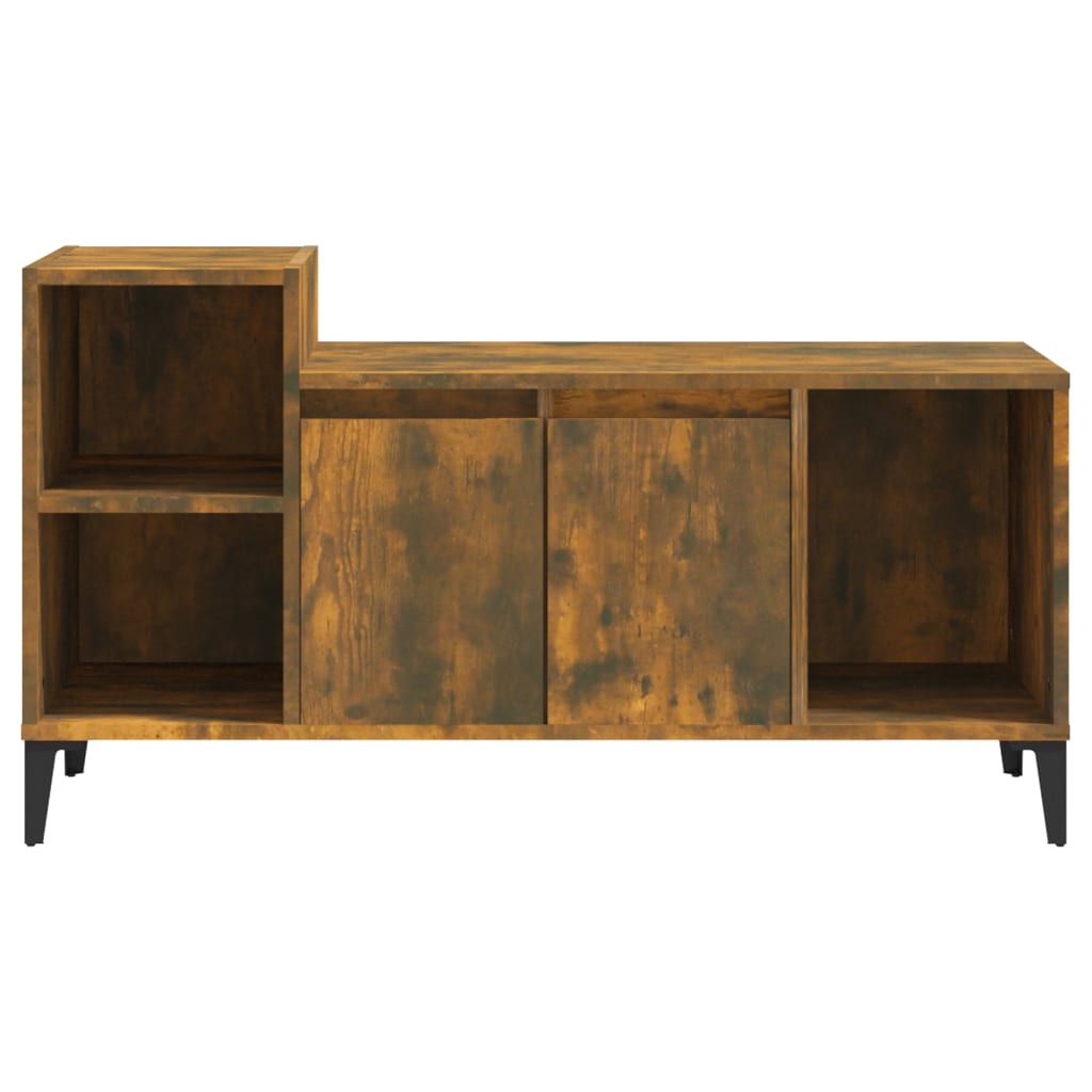 Füstös tölgyszínű szerelt fa tv-szekrény 100x35x55 cm Füstös tölgyszínű szerelt fa tv-szekrény 100x35x55 cm