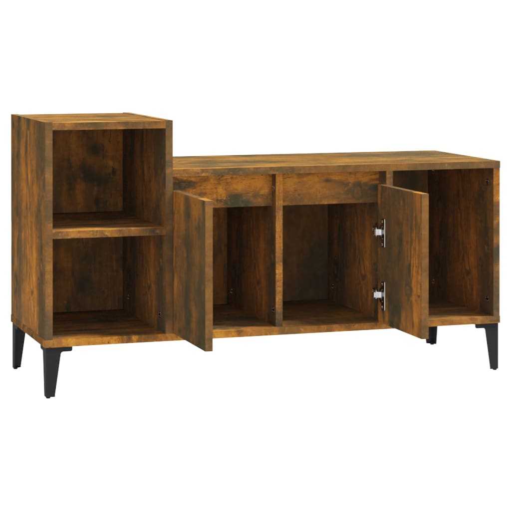 Füstös tölgyszínű szerelt fa tv-szekrény 100x35x55 cm Füstös tölgyszínű szerelt fa tv-szekrény 100x35x55 cm