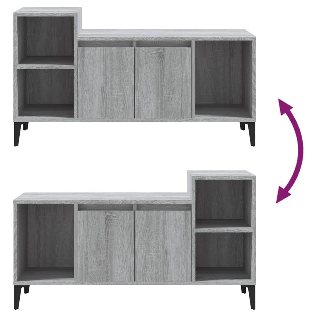 Szürke sonoma színű szerelt fa tv-szekrény 100x35x55 cm Szürke sonoma színű szerelt fa tv-szekrény 100x35x55 cm
