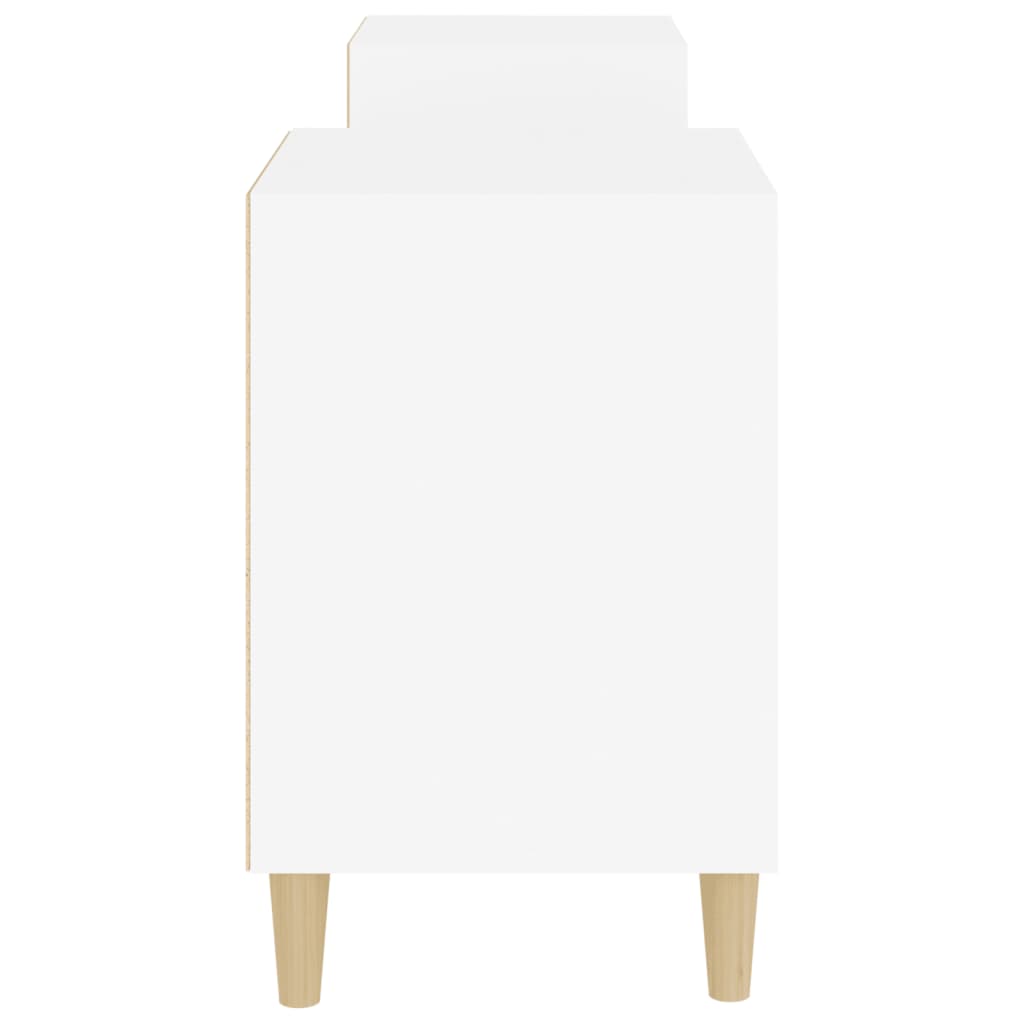 Fehér szerelt fa tv-szekrény 160 x 35 x 55 cm