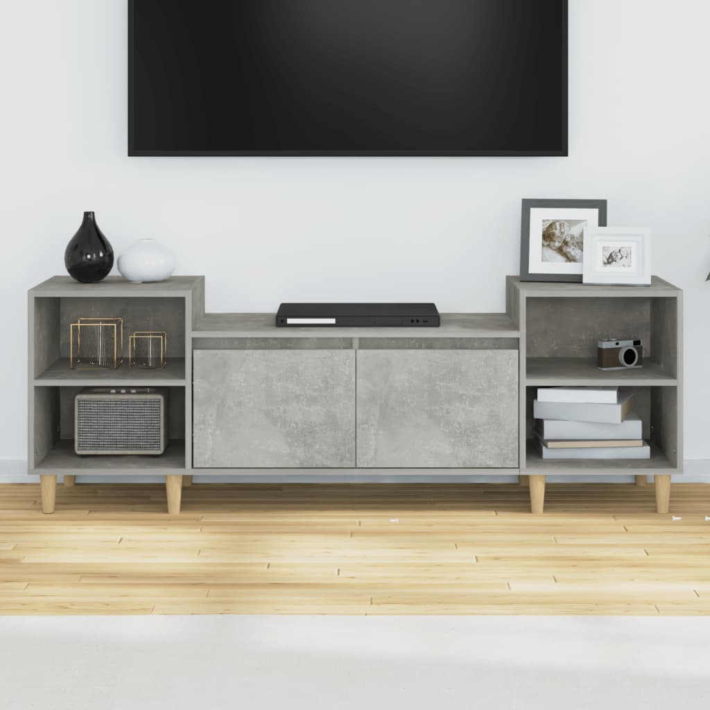 Betonszürke szerelt fa tv-szekrény 160x35x55 cm Betonszürke szerelt fa tv-szekrény 160x35x55 cm