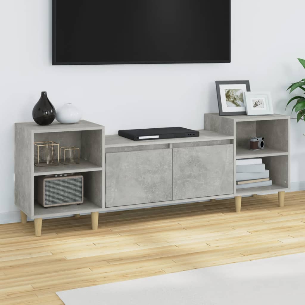 Betonszürke szerelt fa tv-szekrény 160x35x55 cm Betonszürke szerelt fa tv-szekrény 160x35x55 cm