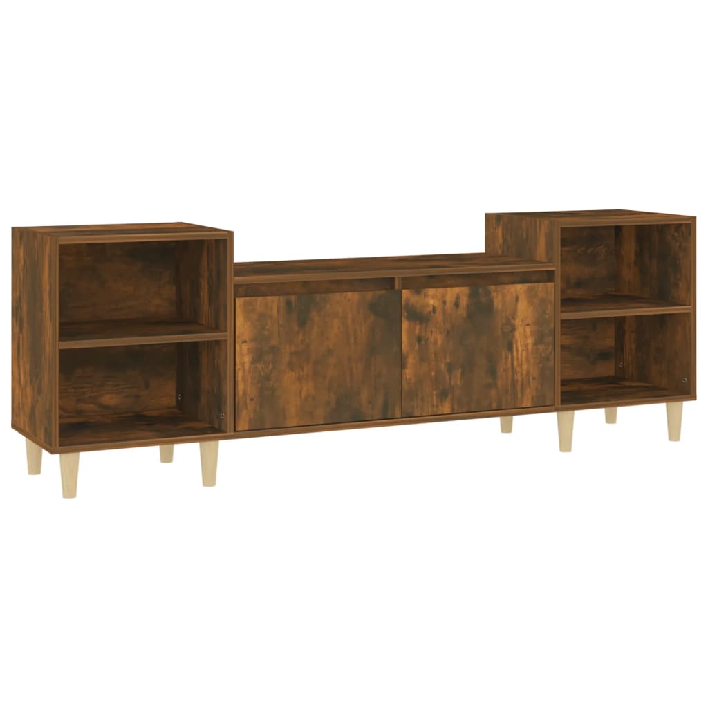 Füstös tölgyszínű szerelt fa tv-szekrény 160x35x55 cm Füstös tölgyszínű szerelt fa tv-szekrény 160x35x55 cm