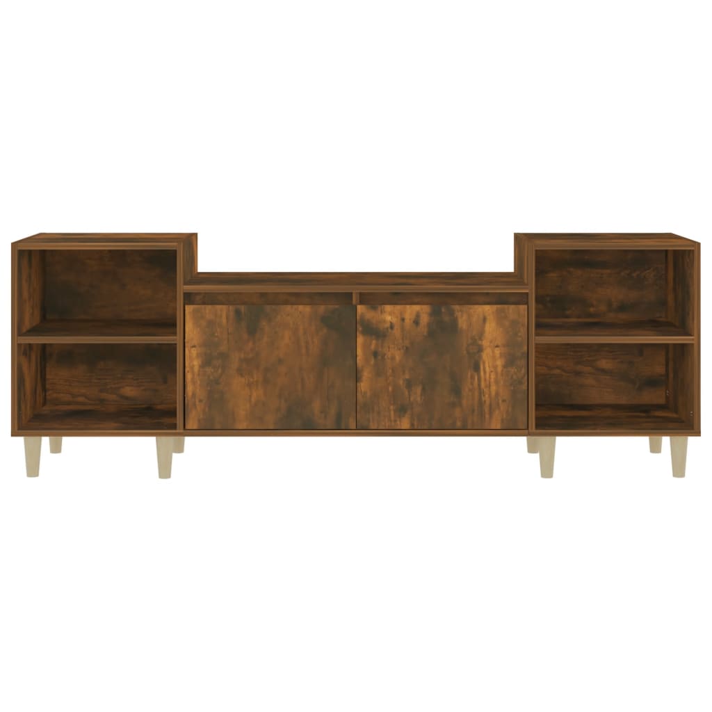 Füstös tölgyszínű szerelt fa tv-szekrény 160x35x55 cm Füstös tölgyszínű szerelt fa tv-szekrény 160x35x55 cm