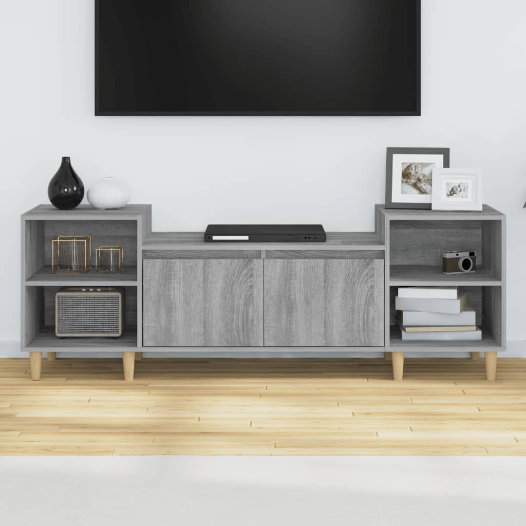 Szürke sonoma színű szerelt fa tv-szekrény 160x35x55 cm Szürke sonoma színű szerelt fa tv-szekrény 160x35x55 cm