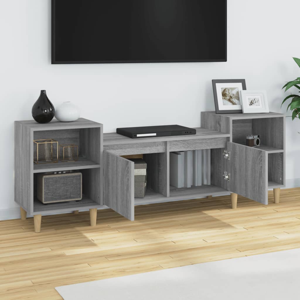 Szürke sonoma színű szerelt fa tv-szekrény 160x35x55 cm Szürke sonoma színű szerelt fa tv-szekrény 160x35x55 cm